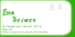 eva weiner business card